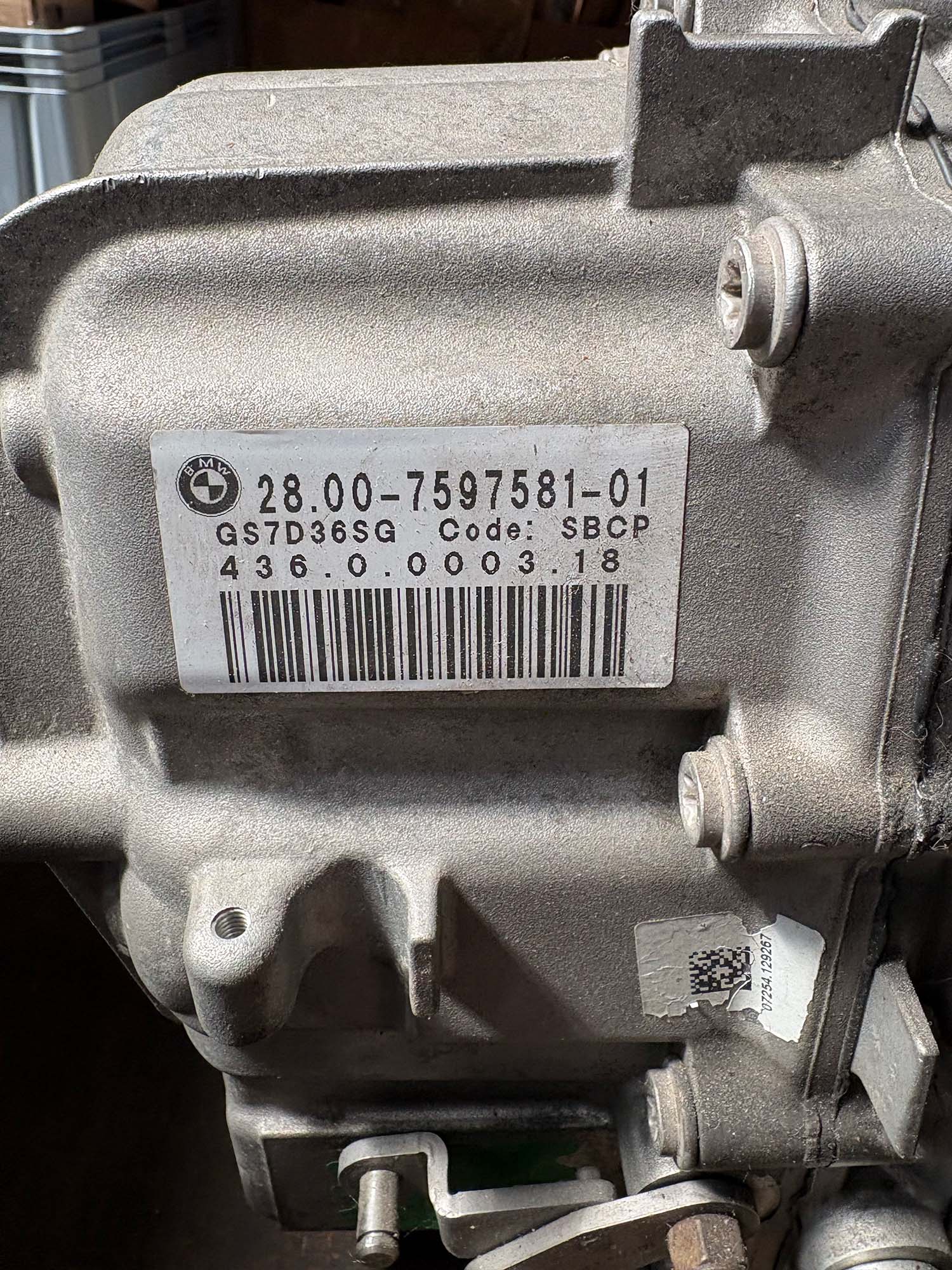 BMW 7-Gang DKG Getriebe GS7D36SG | SBCP | 7597581 | defekt – Teilespender