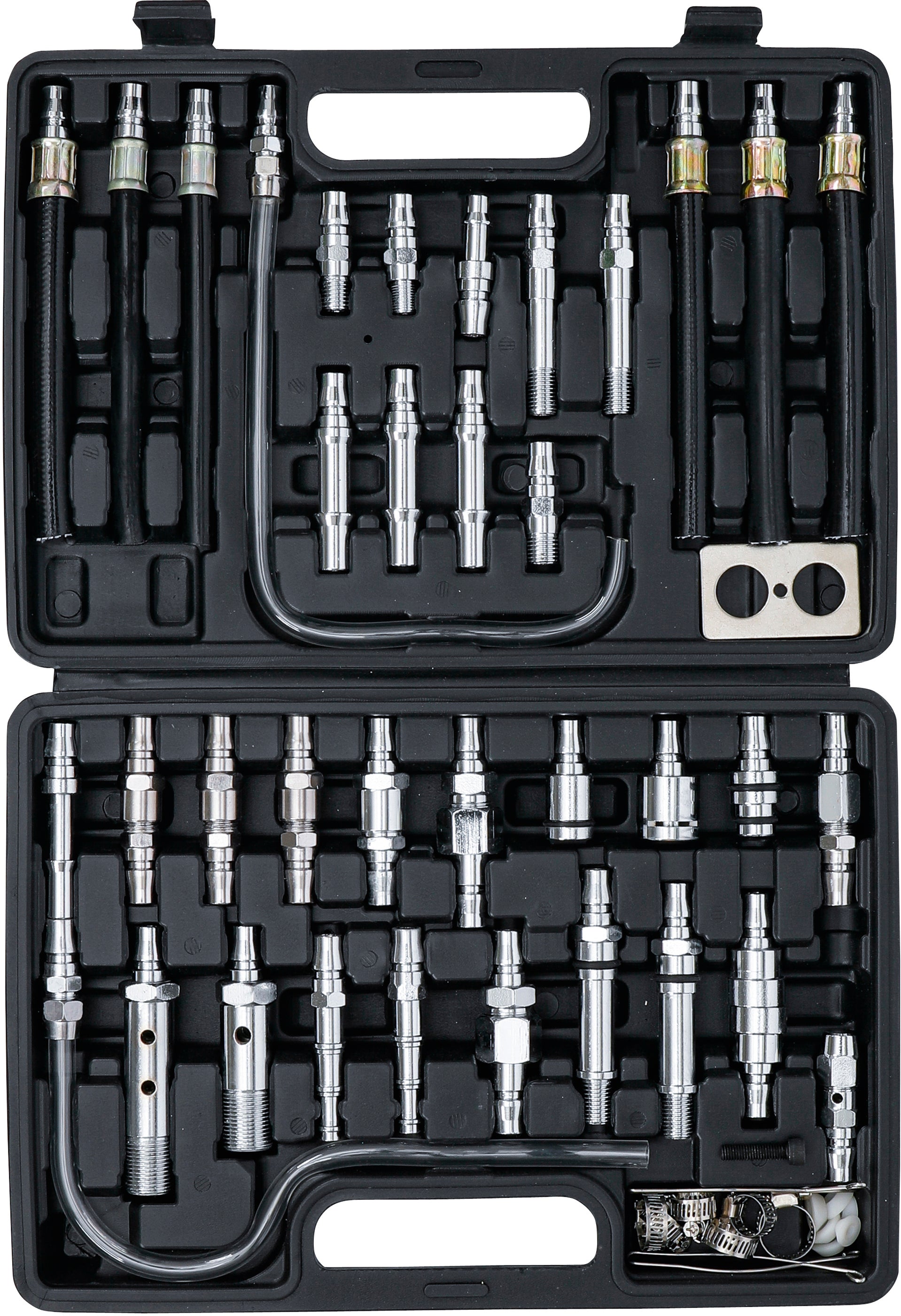 Automatic transmission fluid change/cleaning device with adapter set 