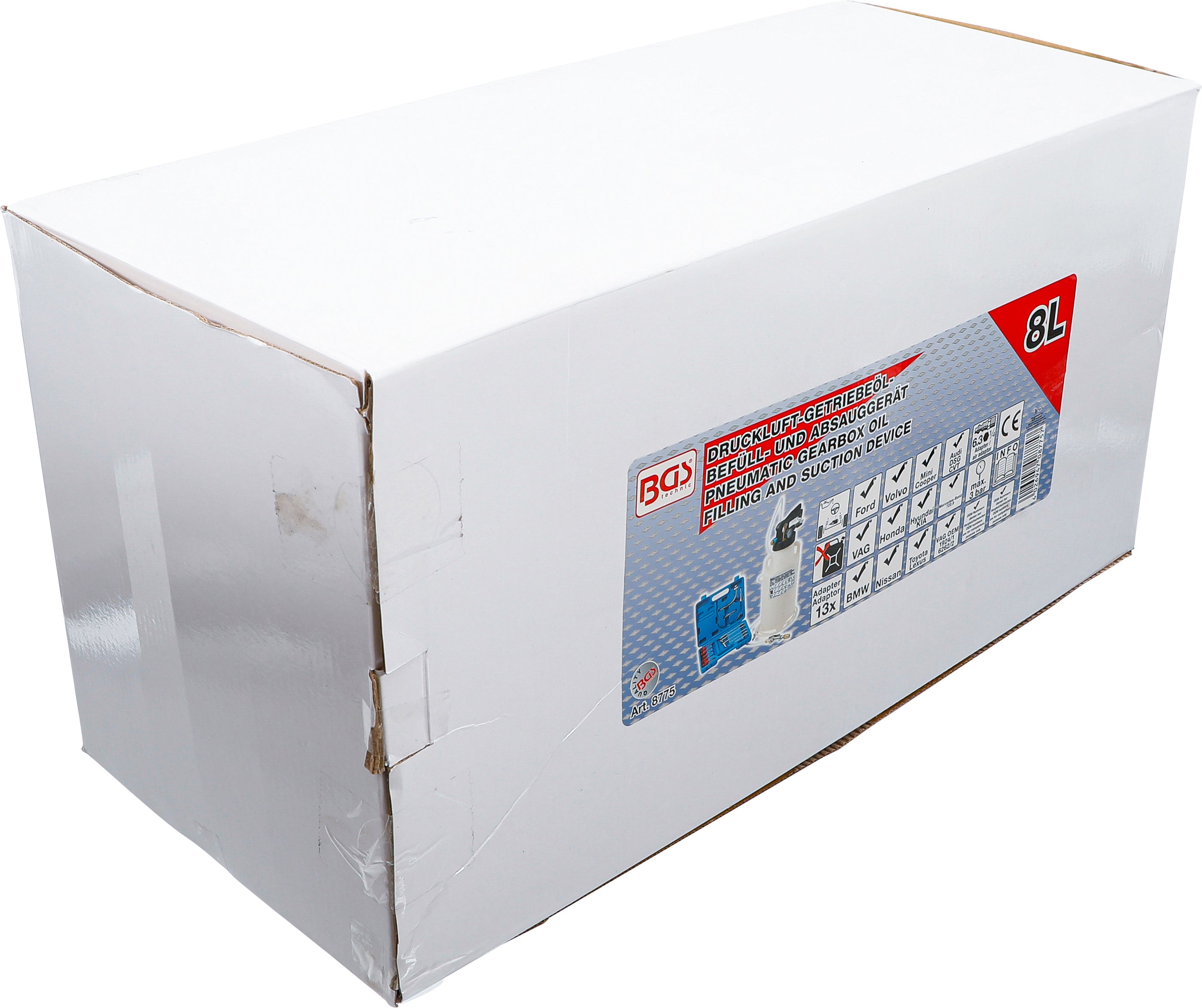 Compressed air oil extraction and filling device 